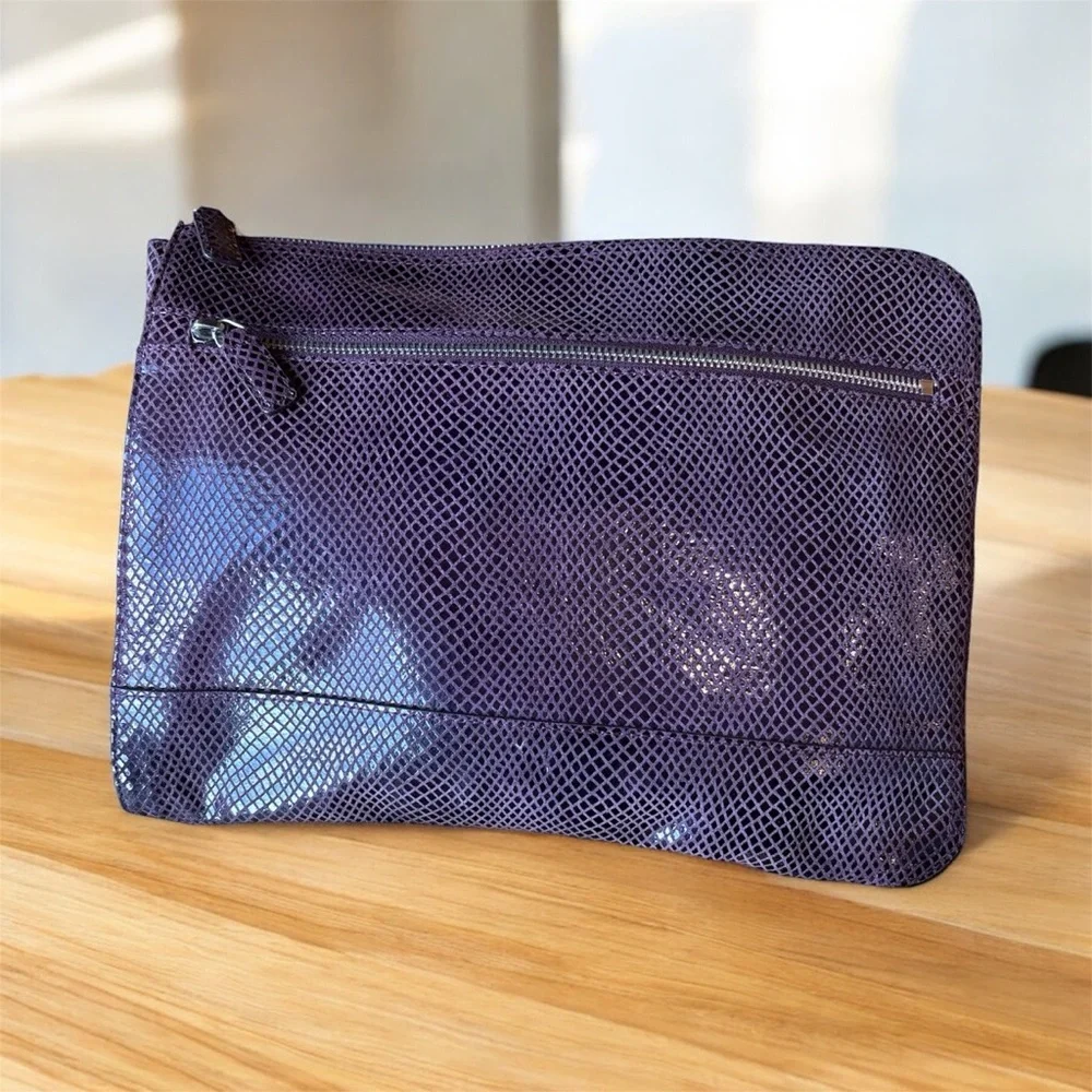 Purple Leather Tablet Storage Case